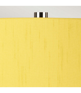 Isla Table Lamp with Round Tapered Shade Polished Nickel White Yellow-2
