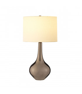 Job Table Lamp with Round Shade Bronze Metallic Cream Shade-1