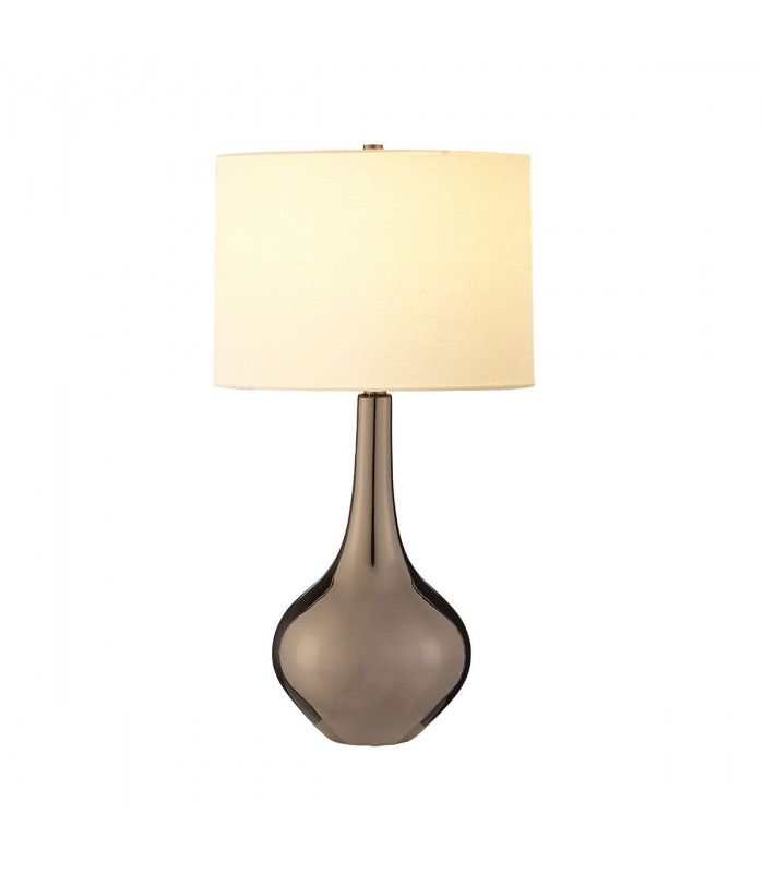 Job Table Lamp with Round Shade Bronze Metallic Cream Shade-1