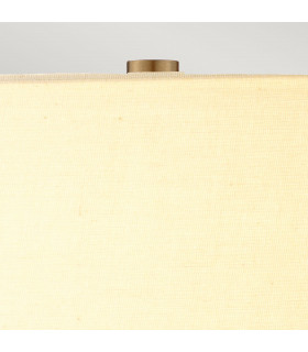 Job Table Lamp with Round Shade Bronze Metallic Cream Shade-2