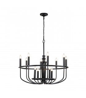 Capitol Hill 12 Light Batten Black-1