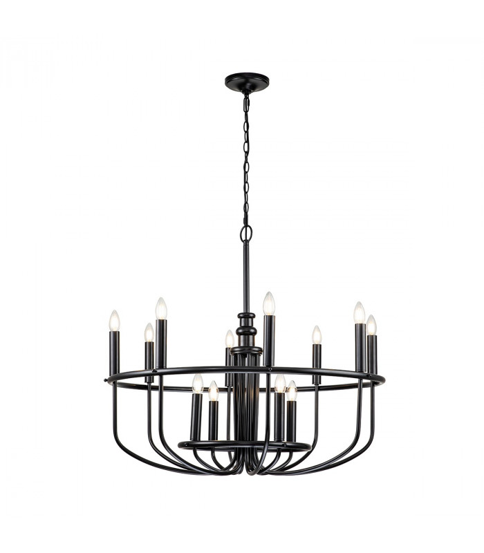 Capitol Hill 12 Light Batten Black-1