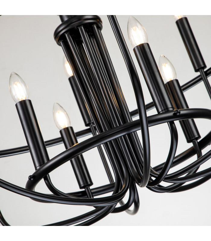 Capitol Hill 12 Light Batten Black-5