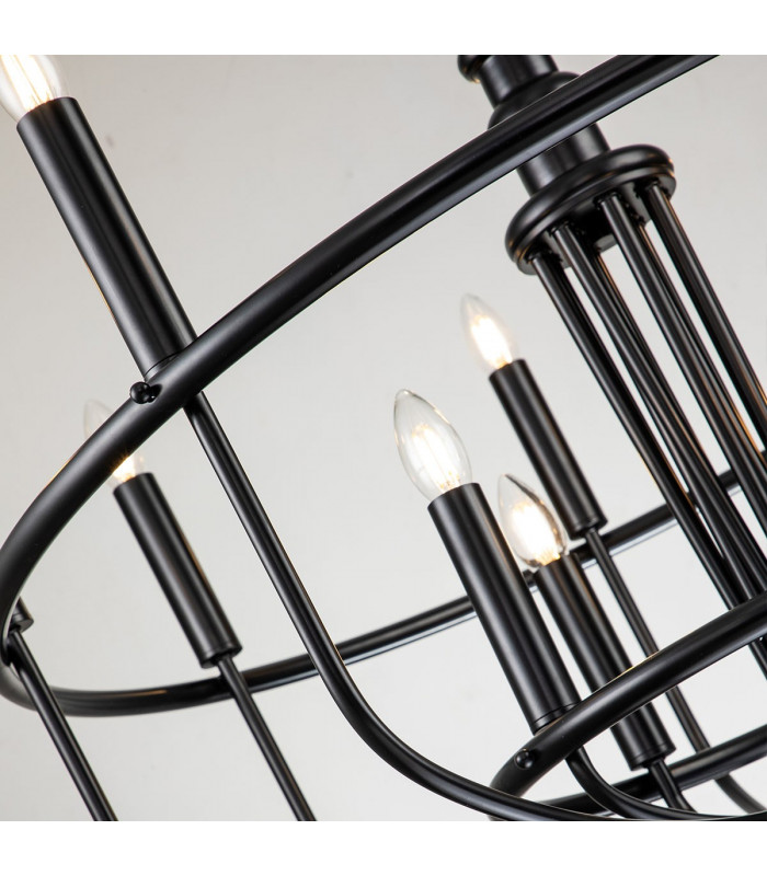 Capitol Hill 12 Light Batten Black-6