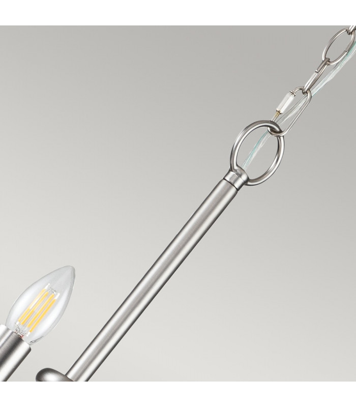 Capitol Hill 12 Light Multi Arm Pendant Ceiling Light Brushed Nickel-3