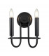 Capitol Hill 2 Light Candle Wall Lamp Black-1