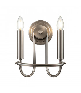Capitol Hill 2 Light Candle Wall Lamp Brushed Nickel-1