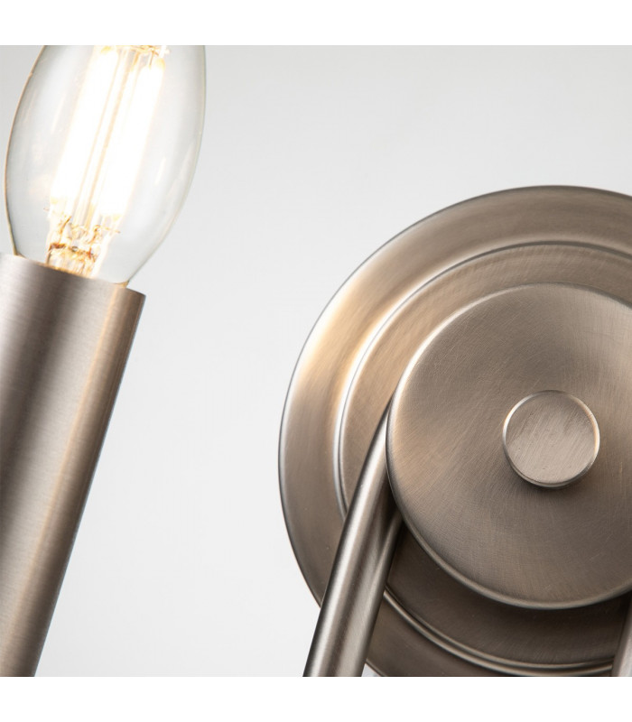 Capitol Hill 2 Light Candle Wall Lamp Brushed Nickel-2