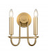 Capitol Hill 2 Light Candle Wall Lamp Painted Natural Brass-1