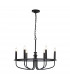 Capitol Hill 6 Light Multi Arm Pendant Ceiling Light Black-1