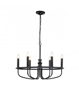 Capitol Hill 6 Light Multi Arm Pendant Ceiling Light Black-1