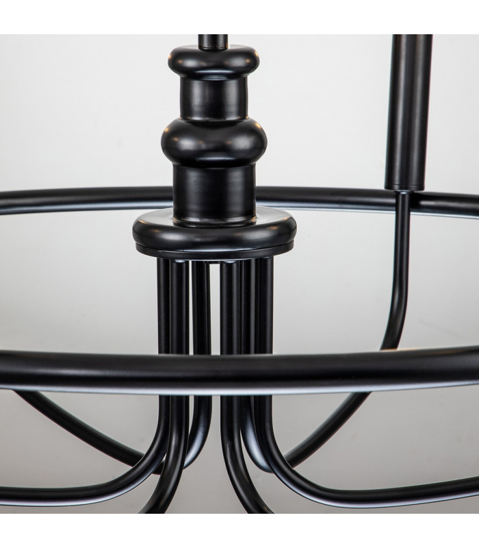 Capitol Hill 6 Light Multi Arm Pendant Ceiling Light Black-4