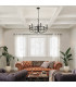 Capitol Hill 6 Light Multi Arm Pendant Ceiling Light Black-7