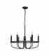 Capitol Hill 6 Light Multi Arm Pendant Ceiling Light Black-8