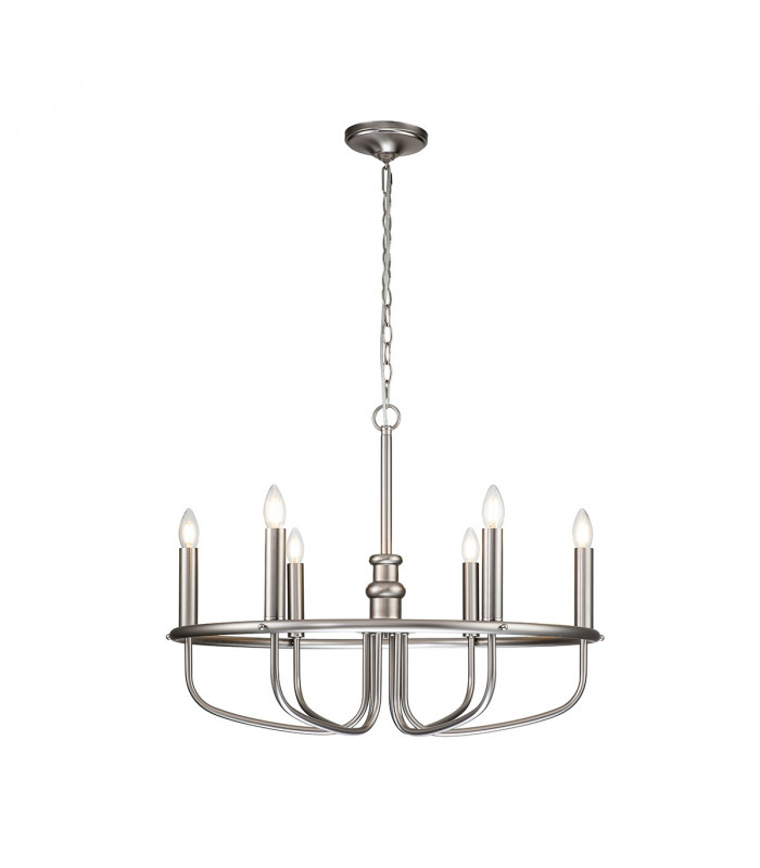Capitol Hill 6 Light Multi Arm Pendant Ceiling Light Brushed Nickel-1