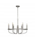 Capitol Hill 6 Light Multi Arm Pendant Ceiling Light Brushed Nickel-7