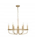 Capitol Hill 6 Light Multi Arm Pendant Ceiling Light Painted Natural Brass-1