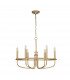 Capitol Hill 6 Light Multi Arm Pendant Ceiling Light Painted Natural Brass-8