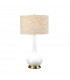 Milo Table Lamp with Round Shade Aged Brass White Orange-1