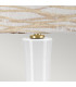 Milo Table Lamp with Round Shade Aged Brass White Orange-3