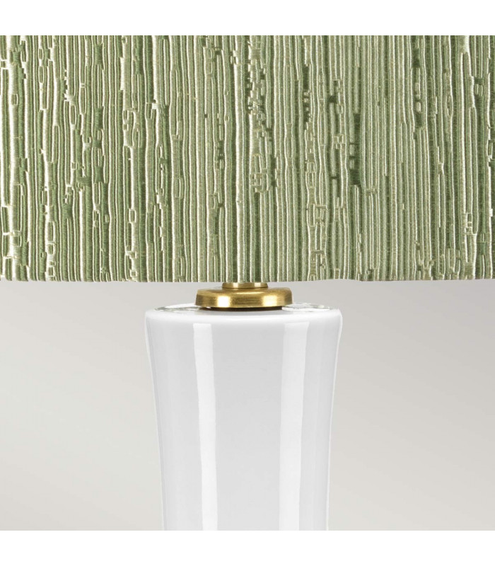 Milo Table Lamp with Round Shade Aged Brass White Green-3