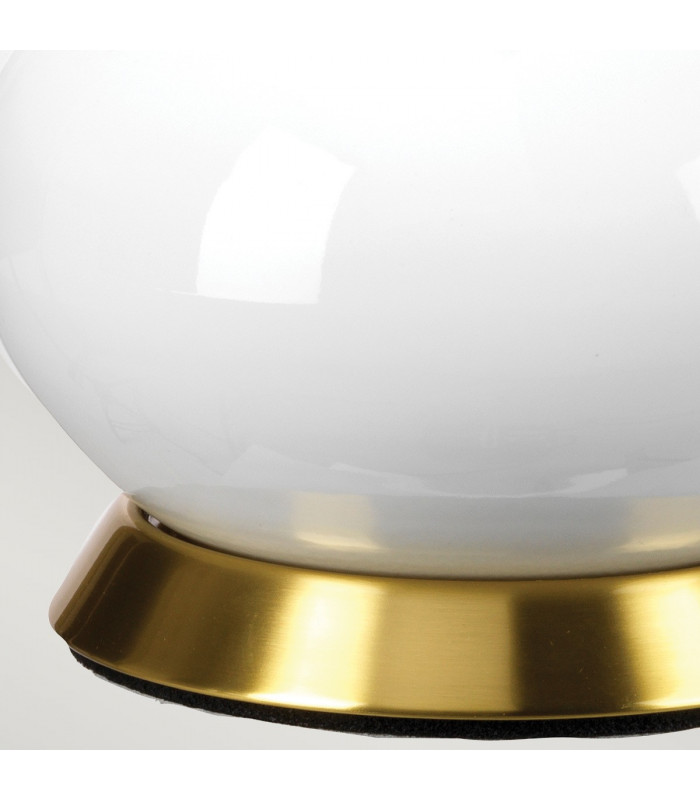 Milo Table Lamp with Round Shade Aged Brass White Grey Brass-4