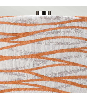 Milo Table Lamp with Round Shade Polished Nickel White Orange-2