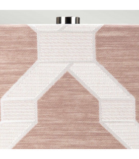 Milo Table Lamp with Round Shade Polished Nickel White Pink-2