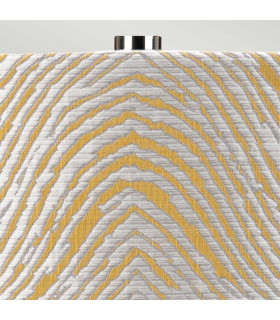 Milo Table Lamp with Round Shade Polished Nickel White Yellow-2