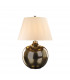 Ottoman Table Lamp with Round Tapered Shade Bronze Metalic Ivory Shade-1
