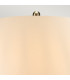 Ottoman Table Lamp with Round Tapered Shade Bronze Metalic Ivory Shade-2