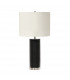 Ripple Table Lamp with Round Shade Black with White Shade-1