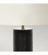 Ripple Table Lamp with Round Shade Black with White Shade-3