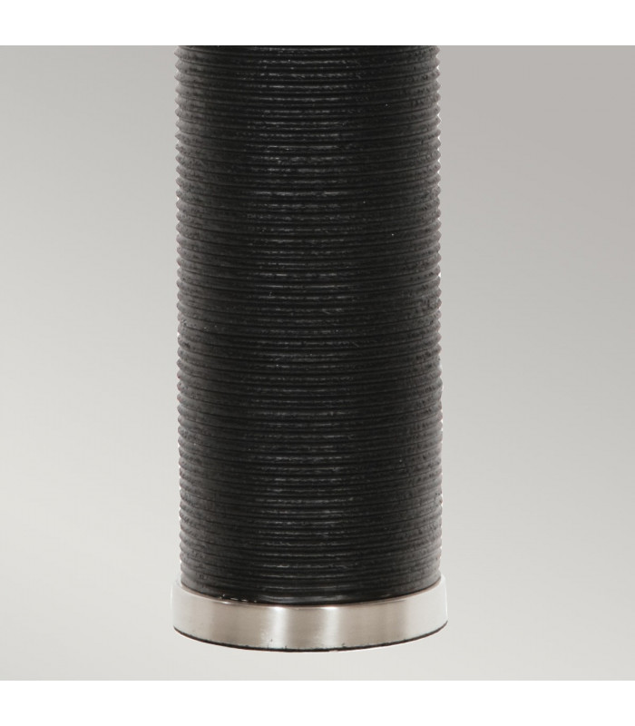 Ripple Table Lamp with Round Shade Black with White Shade-4