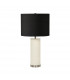 Ripple Table Lamp with Round Shade White with Black Shade-1