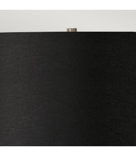 Ripple Table Lamp with Round Shade White with Black Shade-2