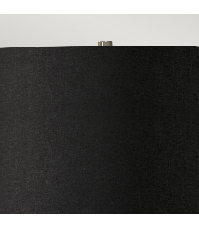 Ripple Table Lamp with Round Shade White with Black Shade-2