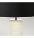 Ripple Table Lamp with Round Shade White with Black Shade-3