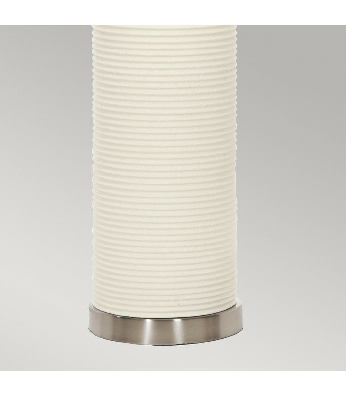 Ripple Table Lamp with Round Shade White with Black Shade-4