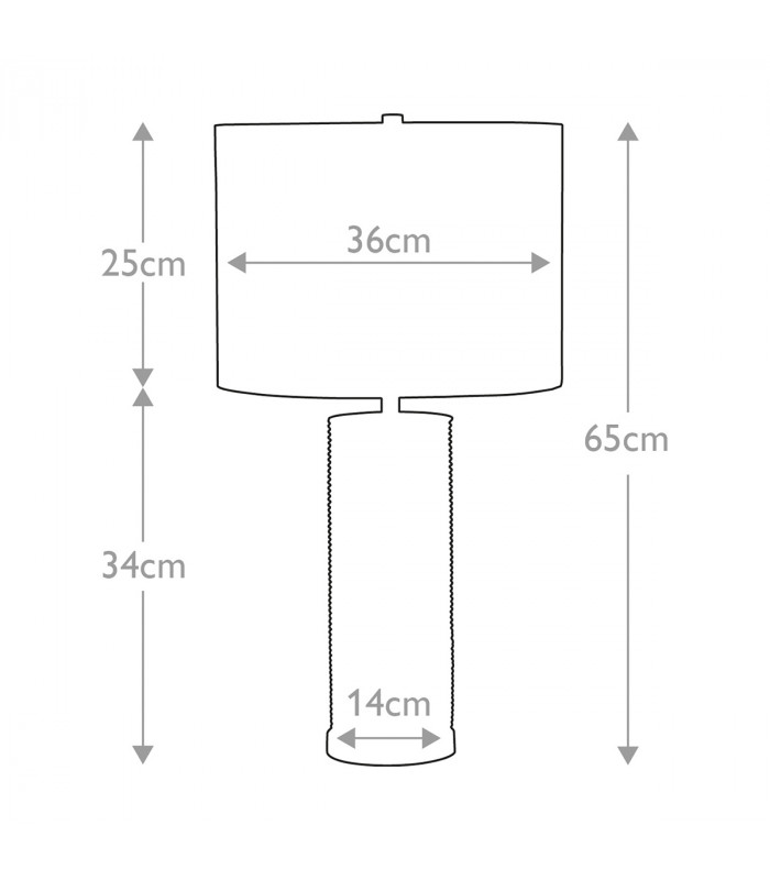 Ripple Table Lamp with Round Shade White with Black Shade-5