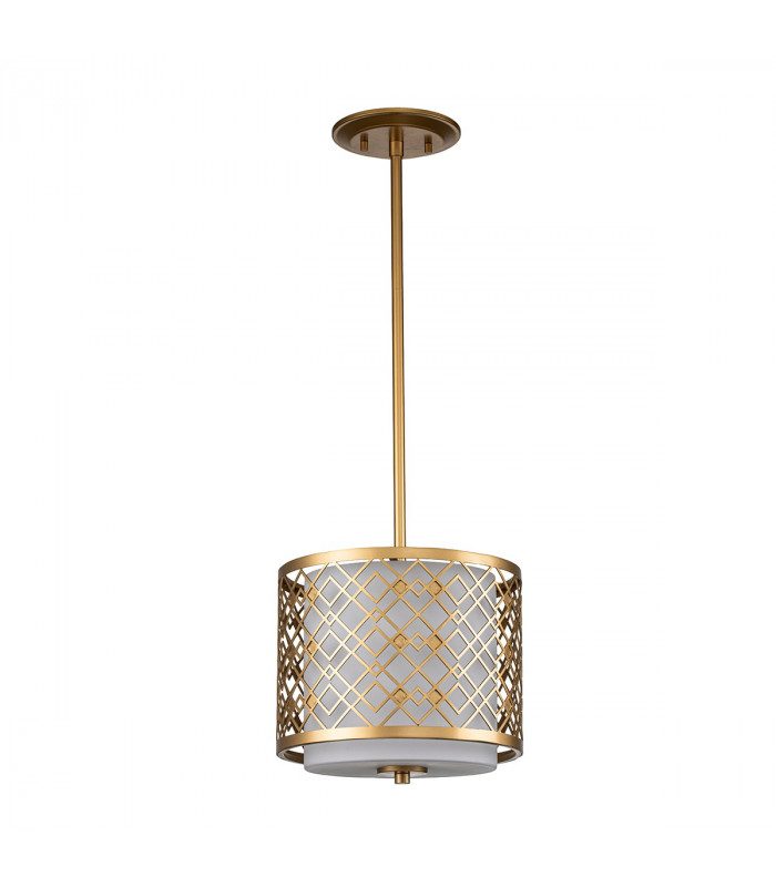 Ziggy Cylindrical Pendant Ceiling Light Lacquered Gold-6