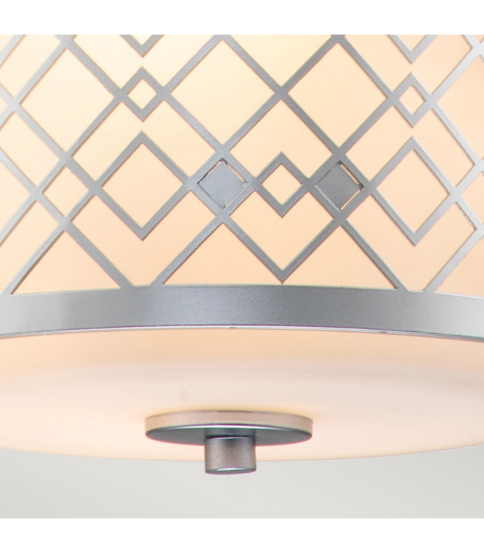 Ziggy Cylindrical Pendant Ceiling Light Lacquered Silver-4