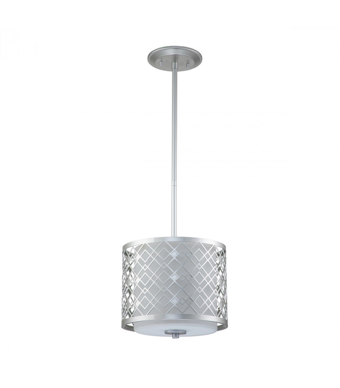 Ziggy Cylindrical Pendant Ceiling Light Lacquered Silver-8