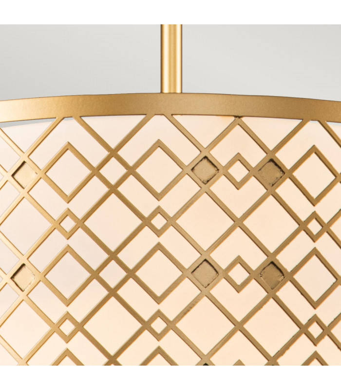 Ziggy 2 Light Cylindrical Pendant Ceiling Light Lacquered Gold-3