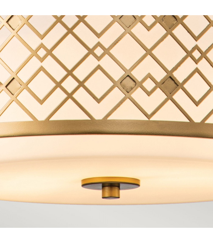 Ziggy 2 Light Cylindrical Pendant Ceiling Light Lacquered Gold-4