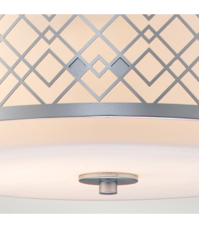 Ziggy 2 Light Cylindrical Pendant Ceiling Light Lacquered Silver-4