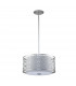Ziggy 2 Light Cylindrical Pendant Ceiling Light Lacquered Silver-7