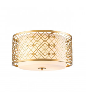 Ziggy 2 Light Cylindrical Pendant Ceiling Light Lacquered Gold-1