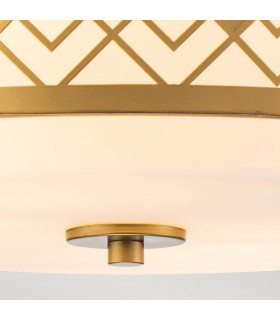 Ziggy 2 Light Cylindrical Pendant Ceiling Light Lacquered Gold-2
