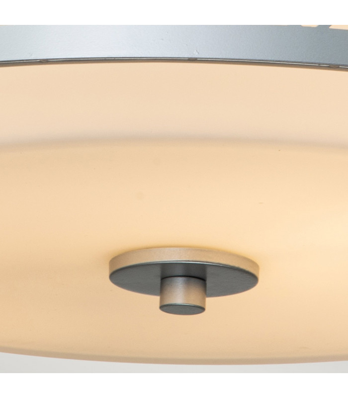 Ziggy 2 Light Cylindrical Pendant Ceiling Light Lacquered Silver-3